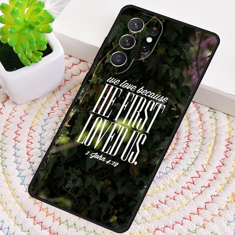 He First Loved Us Tree - God Silicone Phone Case For Samsung Galaxy Note 10 Pro S26 S25 S24 S23 S22 S21 Plus S25Ultra Capa Cover