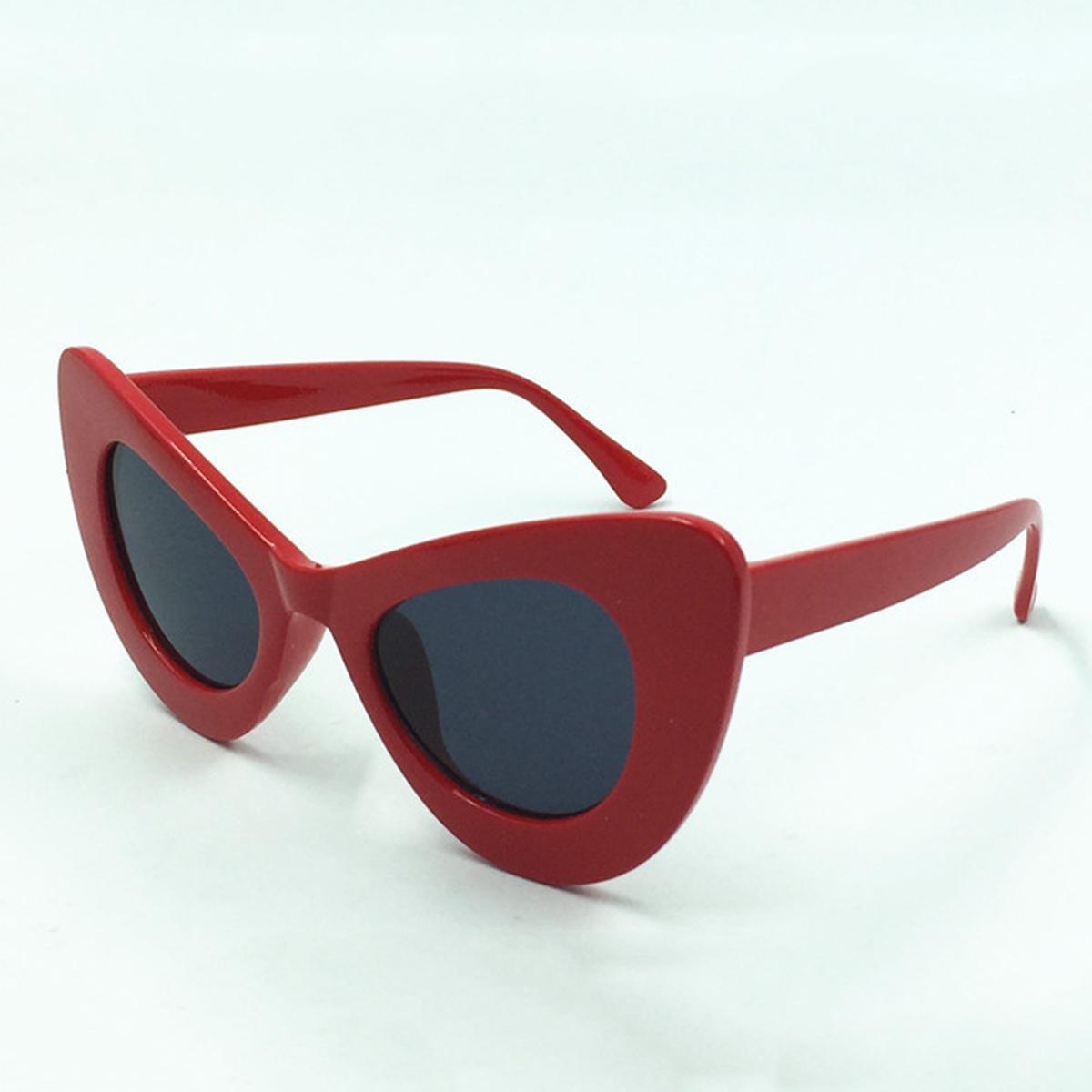 

Новые ретро-очки кошачий глаз, большие цветные солнцезащитные очки-бабочки, солнцезащитные очки Joker Street красный