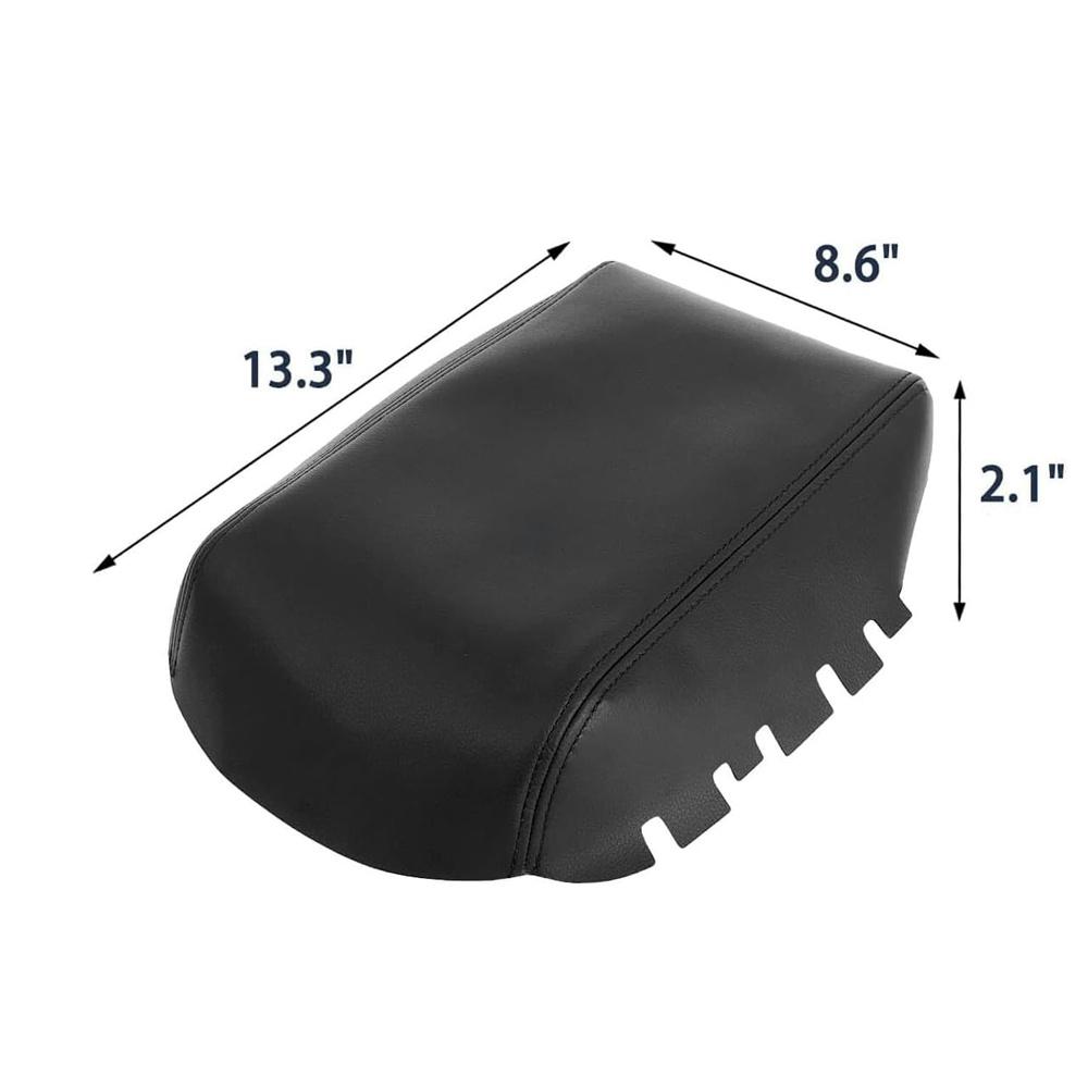 Center Console Lid Armrest Leather Cover Trim Black For Toyota 4Runner 2010-2023