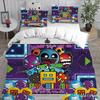 Geometry Dash Bedding Sets Comforter Quilt Bed Cover Duvet Cover Pillow Case 2-3 Pieces Sets Kids Adult Size