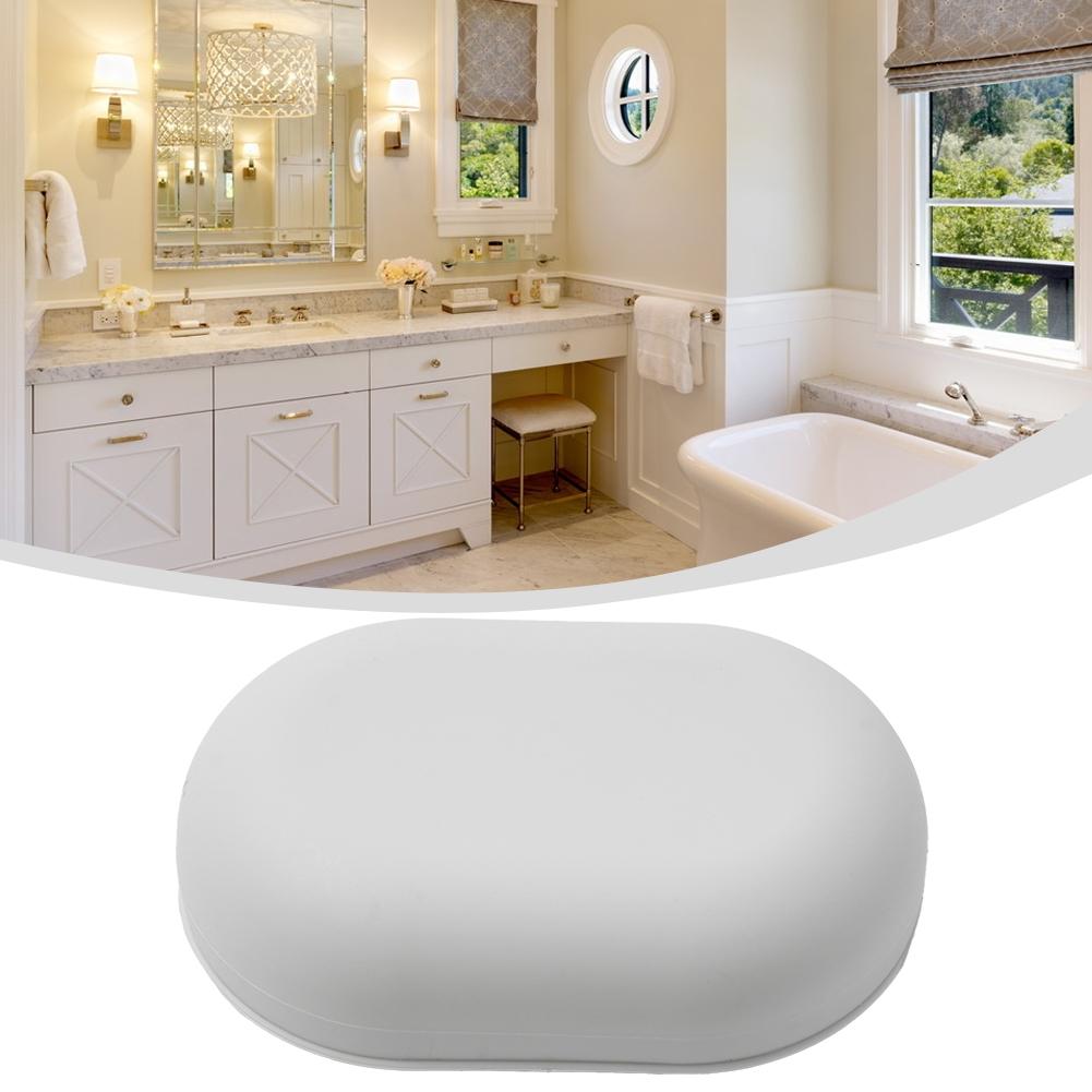PP Material Soap Dish Portable Sealed 11.2*7.5*3.8
