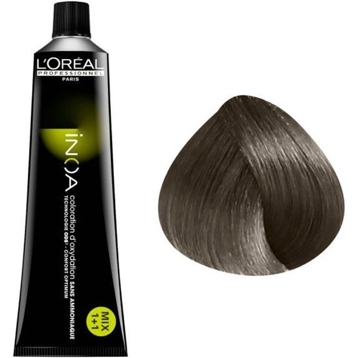 Coloration d'oxydation - L'OREAL - Inoa N°6 - Blond Foncé - Sans ammoniaque - Hydratation intense