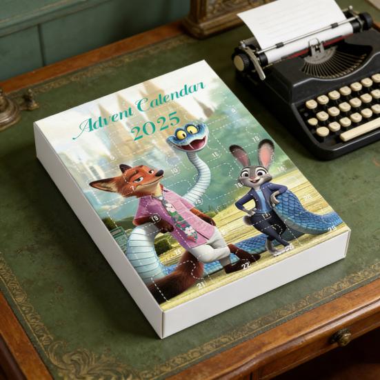 Kalendarz Adwentowy 24-dniowe Odliczanie do Świąt z 24 Akrylowymi Ozdobami Kreskówkowymi Zwierzętami Prezenty z Motywem Anime dla Dzieci Dorosłych Fanów