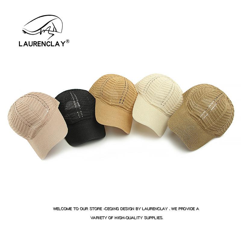 

Hat Ladies Knitted Hard Mesh Baseball Cap Summer Outdoor Sun Protection Visor Casual Versatile Cap Adjustable чорний