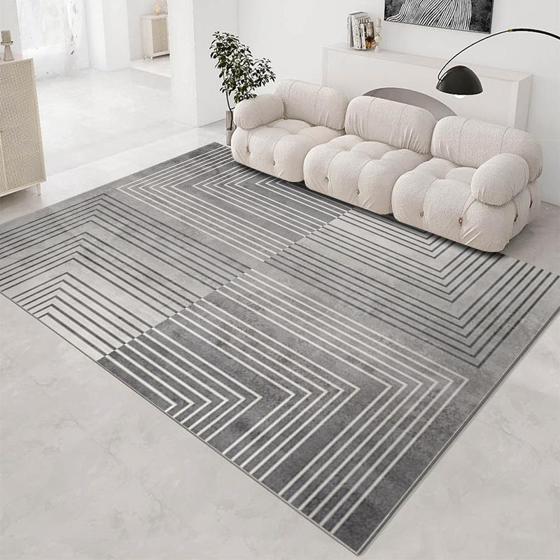 Modern Geometric Living Room Carpet, Simple Sofa Coffee Table Pad, Bedroom Closet Large Area Carpet, Home Decoration