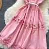 Runway Elegant Formal Luxury Evening Dresses Women Summer Embroidery Lace Short Dress Female Hollow Out Crochet Short Dress