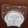Elegant Feather Flower Womens Vintage Hat Headband Mesh Ribbons Felt Headband Fascinator Fascinator Caps Wedding
