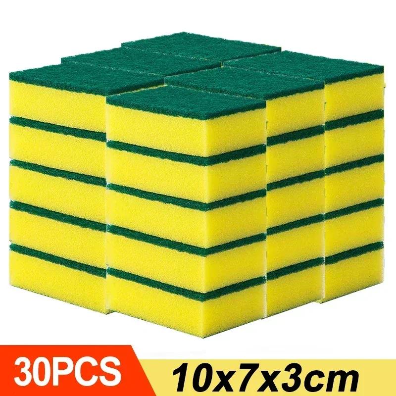 Double-sided Kitchen Dishwashing Sponge Plush Moisture-wicking Cleaning Rub Dish Pot Rust Sponges Wipes Home Cleaning Brush