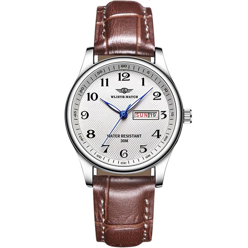 Top Brand Men's Watch Fashion Double Calendar Waterproof Business Quartz Wrist Watch