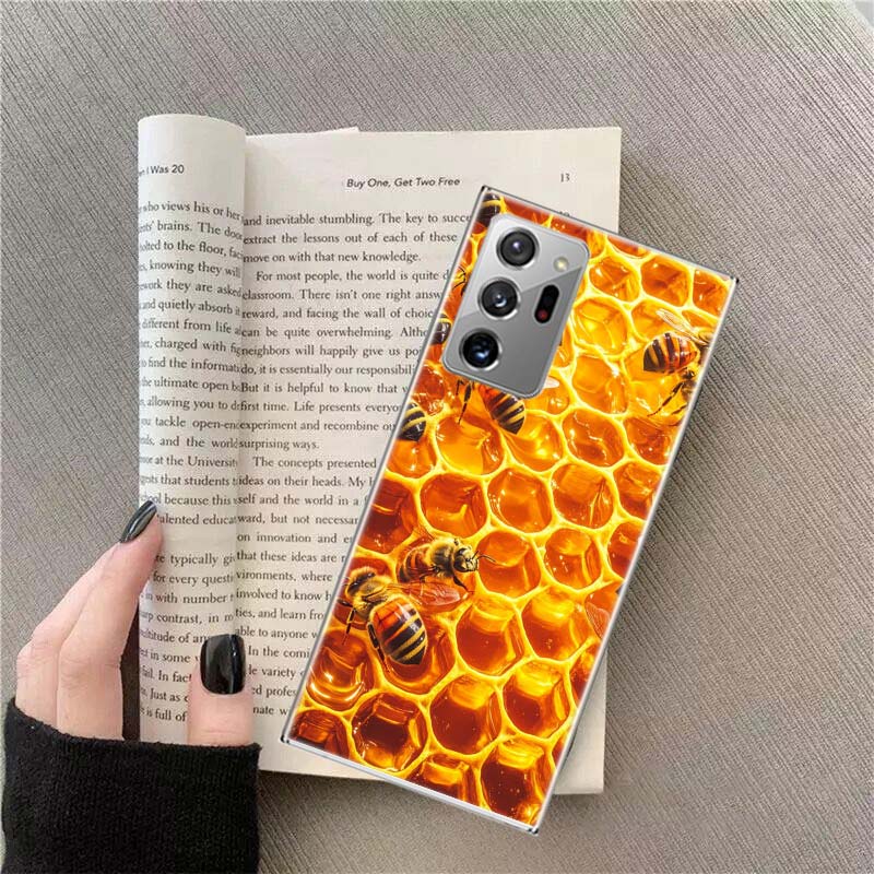 Bees and Honey in the Honeycomb Phone Case for Samsung A17 A37 A57 A07 A16 A26 A36 A56 A05S A15 A25 A35 A55 Galaxy A03 A13 A23 A
