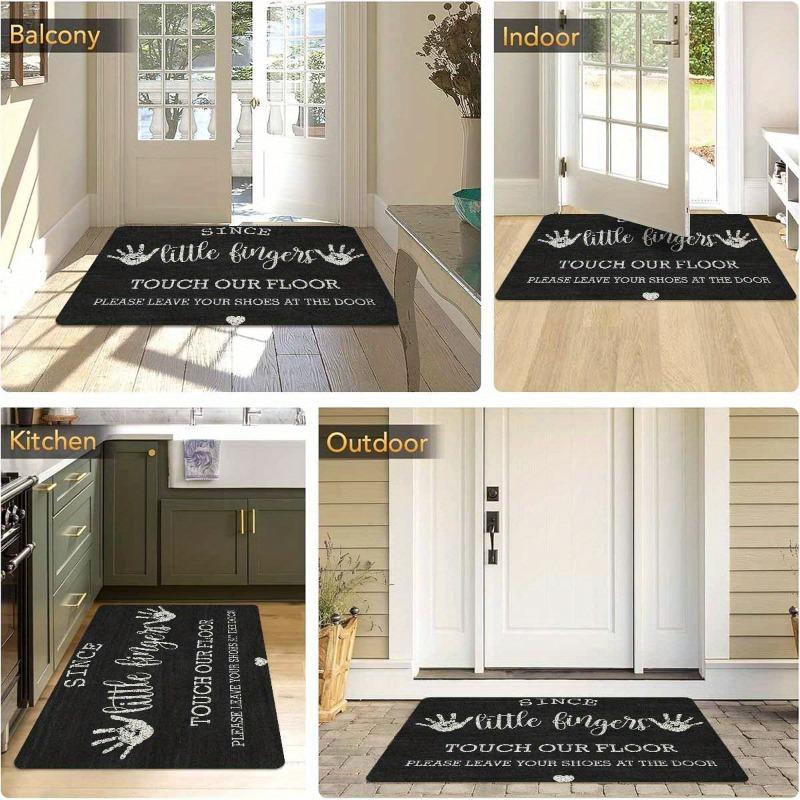 Welcome Door Mat Doormat Please Remove Your Shoes Doormat Outdoor Doormat Absorbent and Non-Slip Kitchen Rugs Area Home Decor