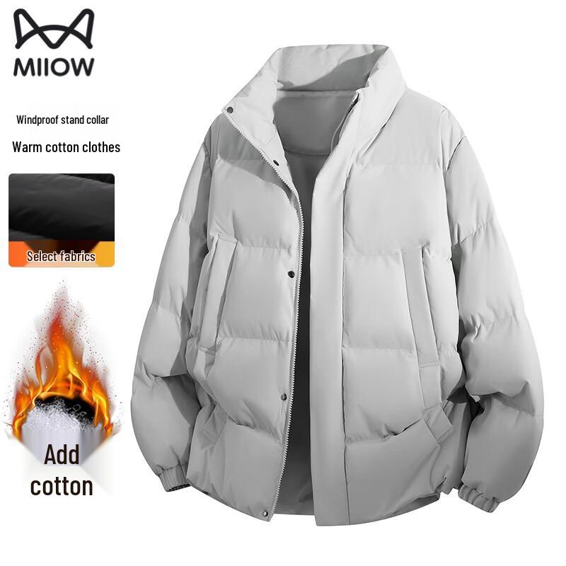 MiiOW Men s 2025 Winter Warm Stand Collar Padded Jacket M