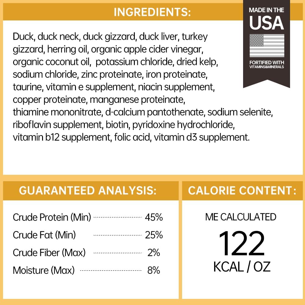 PURPOSE Freeze Dried Raw Cat Food, Grain Free Dry Cat Food, Complete Balanced Meal or Topper, Protein Rich Cat Food for All Breeds and Life Stages,