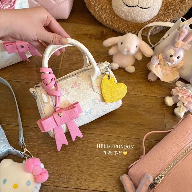 Homemade floral Boston small girl heart spring and summer versatile handbag bow love versatile messenger bag K