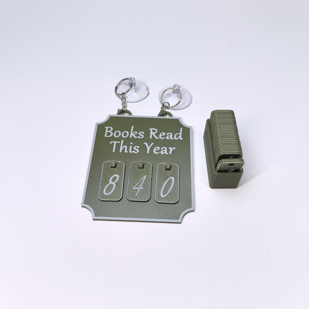 Gelesene Bücher dieses Jahr Bücherregal Zähler Buchdeko Buchliebhaber Schild Leseplan Management