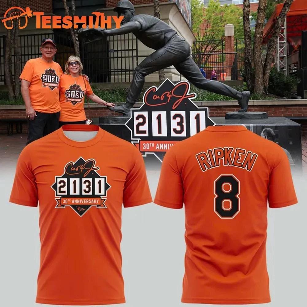 Baltimore Oriole Cal Ripken Jr. 2131 Night 30th Anniversary Shirt Unisex S-5XL 3XL