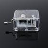 18 note acrylic clear music box Hand crank gurdy musical mechanism music box (edelweiss)