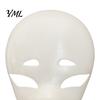 Full Face Plastic Mask DIY Blank Fox Mask, White Furry Head Base Unpainted Animal Anime Style Costume Fursuit Accessory for Halloween Masquerade