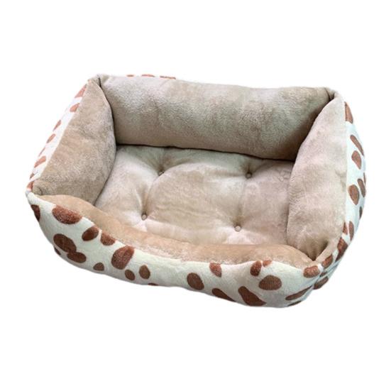 

Cat Sofa Thickened High-Elastic Filling with Heightened Rim Neck Protector Soft Flannel Fabric for All-Season Pet Bed for Cats S коричневый