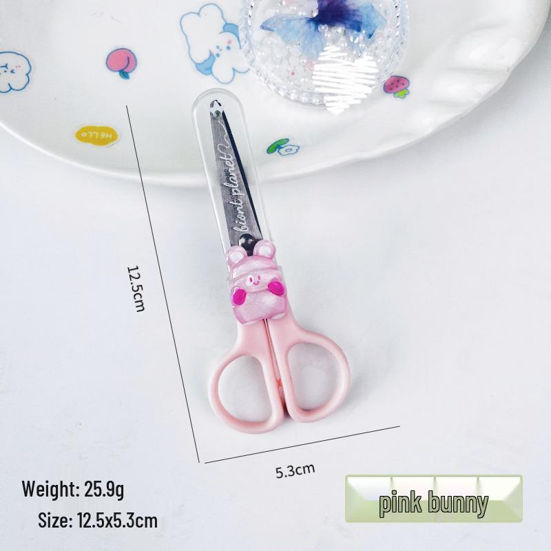 

Kids Cute Mini Scissors with Safety Cover - Portable and Safe for DIY Crafts