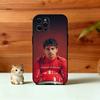 Custodia per Telefono C-Charles L-Leclerc Pilota di Corse Per iPhone 17, 16, 15, 14, 13, 12, 11 Plus, Pro Max, Altri Cover Morbida Nera