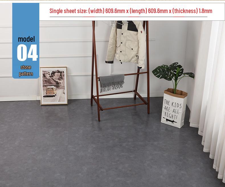 מדבקת רצפת אבן ויניל עמידה למים עם הדבקה עצמית: כיסוי PVC עבה ועמיד בפני שחיקה לחדרי שינה