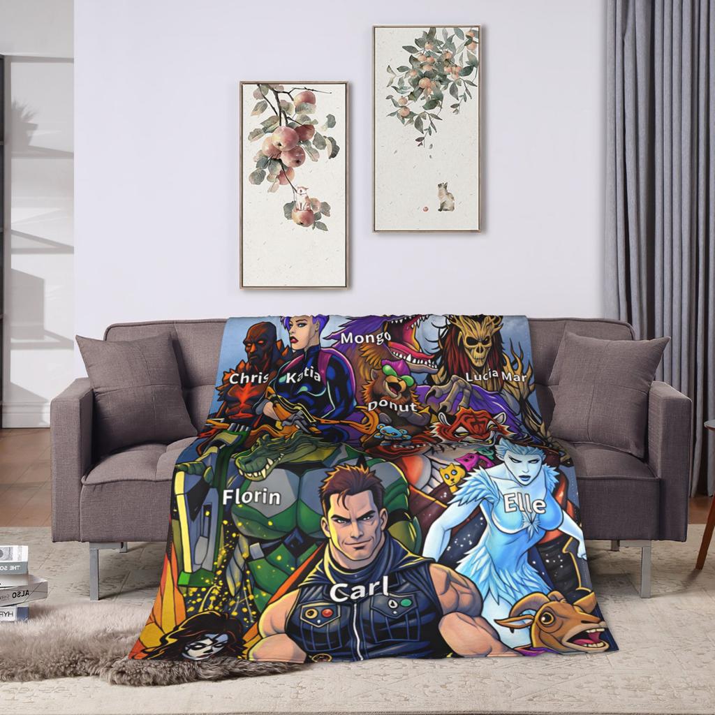 Dungeon Crawler Carl Blankets Soft Fluffy Plush Throw Blanket For Couch Bed Airplane Travel Flannel Bedspread Bed Cover