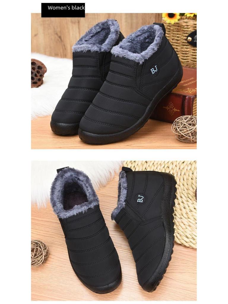 Zimní sněhule pro ženy, teplé a sametové boty pro ženy středního a staršího věku. Bavlněné boty pro přeshraniční obchod.