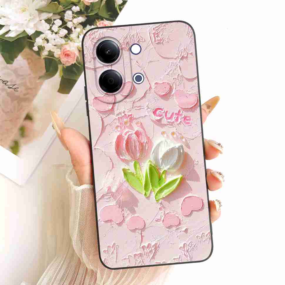 For Vivo Y05 4G 6.74" Case Silicone Back Cover Shockproof For Vivo Y11D VIVO Y05 4G Populairly Painted Butterflies Phone Cases