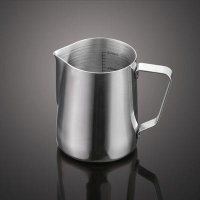 Verdickter Edelstahl Milchaufschäumbecher mit Skala - Japanischer Stil für Latte & Wachsschmelzen