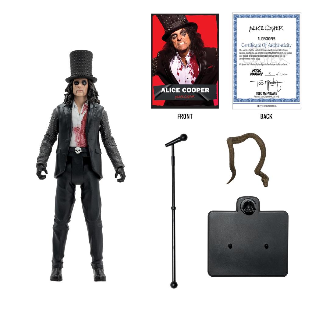 McFarlane Toys Music Maniacs Metal Alice Cooper Action Figure - 6-Inch