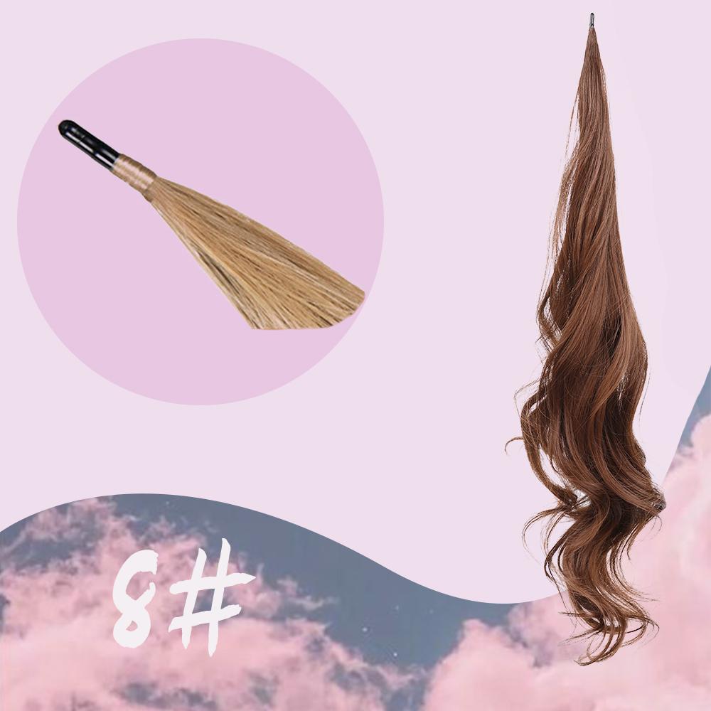 

Пушистые волосы Bybrana Magic Wand, собранные в хвост, доступны в нескольких цветах для париков из синтетического волокна.