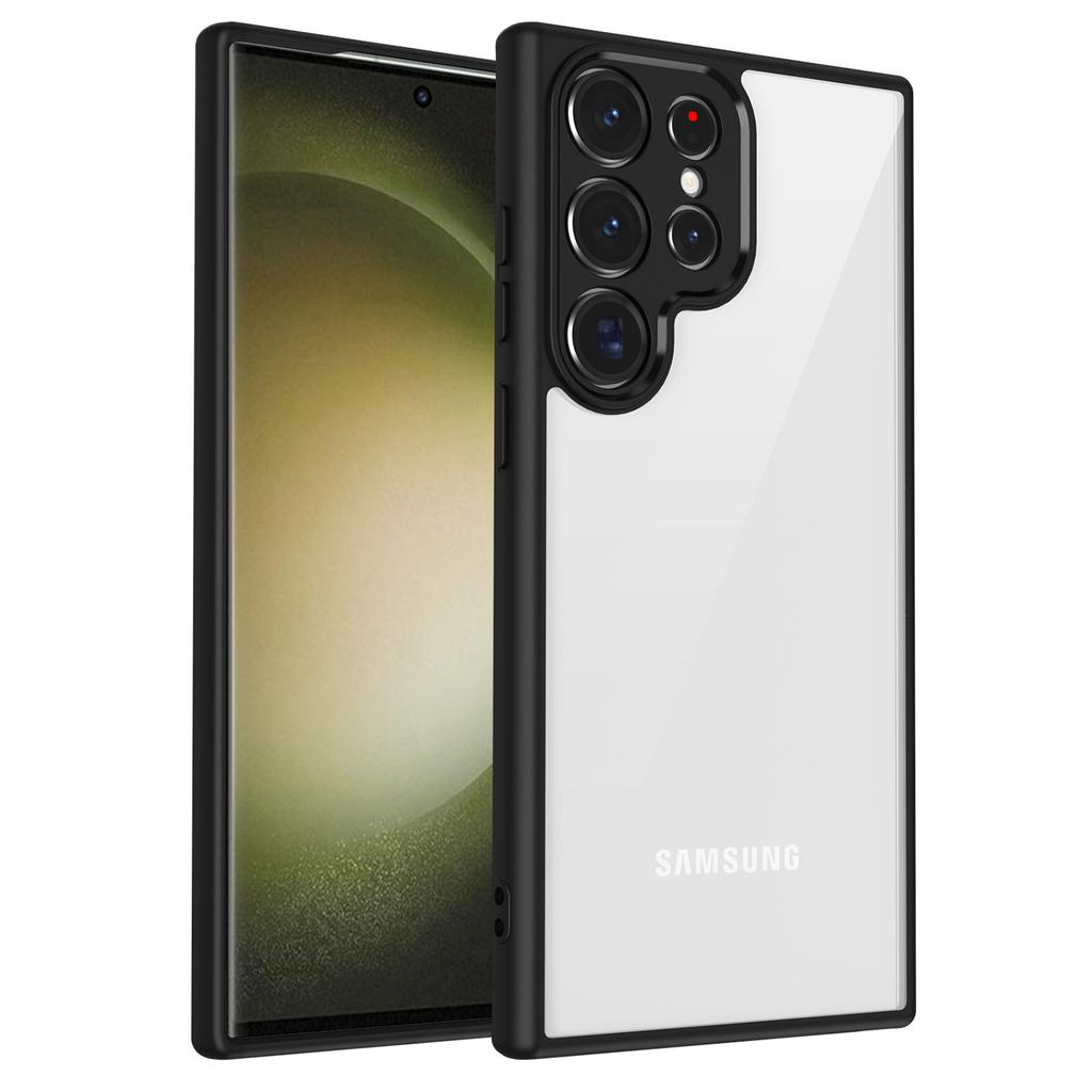 For Samsung Galaxy S24 Ultra Case Matte Skin Touch Clear PC + TPU Shockproof Phone Back Cover