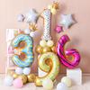 40-Inch Donut Number Balloons for Kids' First Birthday or Kindergarten Party Decorations