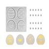 Eggs Shaped Sturdy Silicone Mould for Epoxy Resin Jewelry Plate Candle Holder and Art Craft Home Decoration Supplies