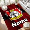 Benutzerdefinierter Name Personalisierter Bayer 04 Leverkusen Druckteppich, Vielseitiger Heimdekor-Teppich, für Spielzimmer, Wohnung, Balkon, Eingangsbereich, Flur Geschenk