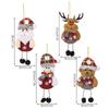 Christmas Tree Fabric Ornament Seasonal Display Fabric Santa Pendant Decor For Christmas For Mantel Door Wall Living Room