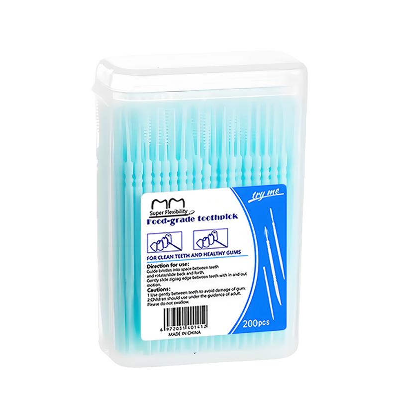Interdental Brush Portable Travel Kit 200/400PCS disposable Mini Dental Picks Metal Wire Core Cleaner for Braces & Teeth Gaps