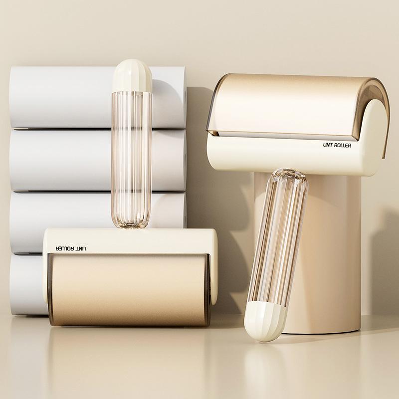 Type Tearable Roll Paper Hairs Sticky Roller Dust Pet Hair Remover Brush Clothes Carpet Lint Cleaning Replaceable Core