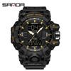 Sanda Youth Fashion Luminous Waterproof Shockproof Alarm Men's Watch