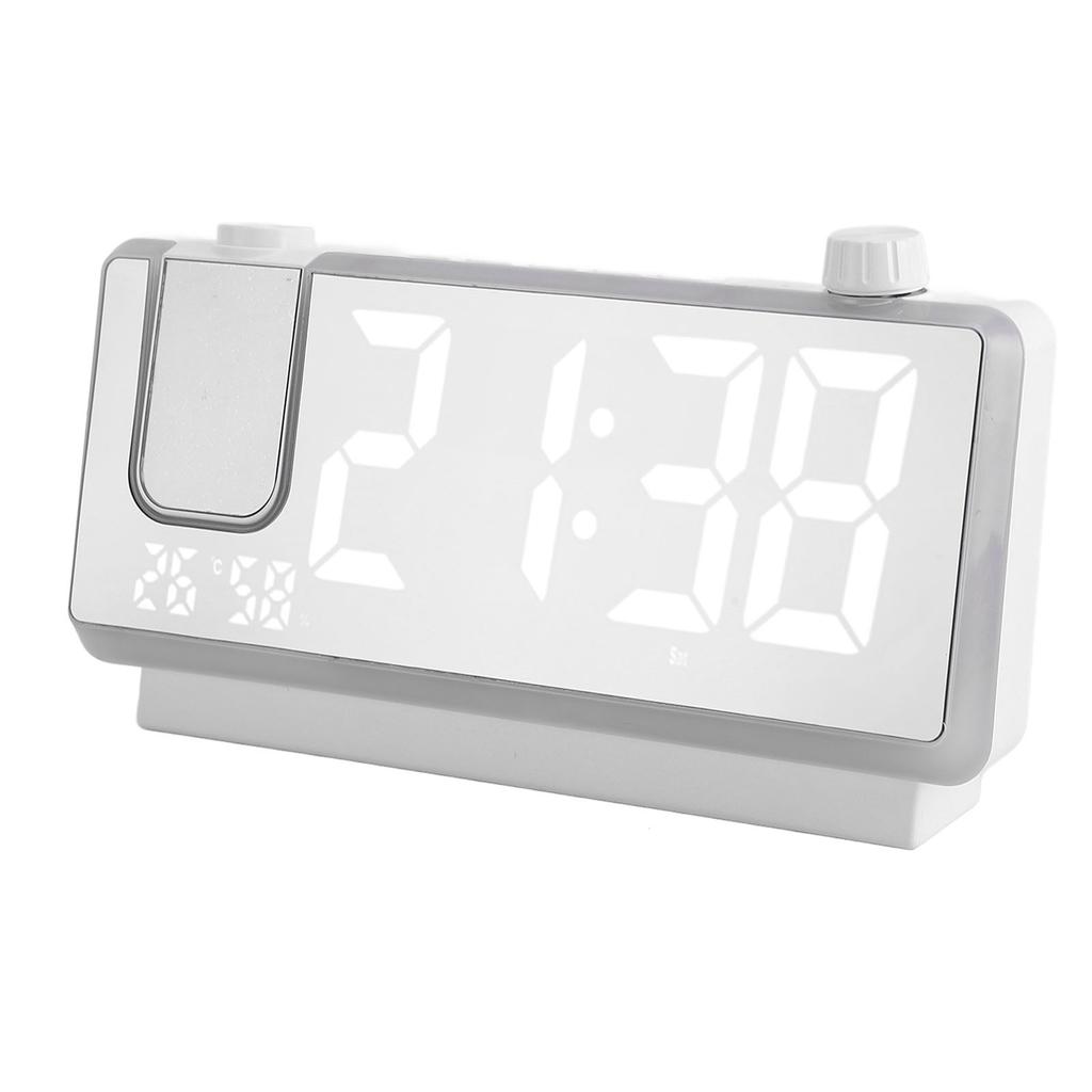 LED Projection Clock Large Display Color Screen Mirror Digital Electronic for Home Bedroom Desktop Snooze Wake Up