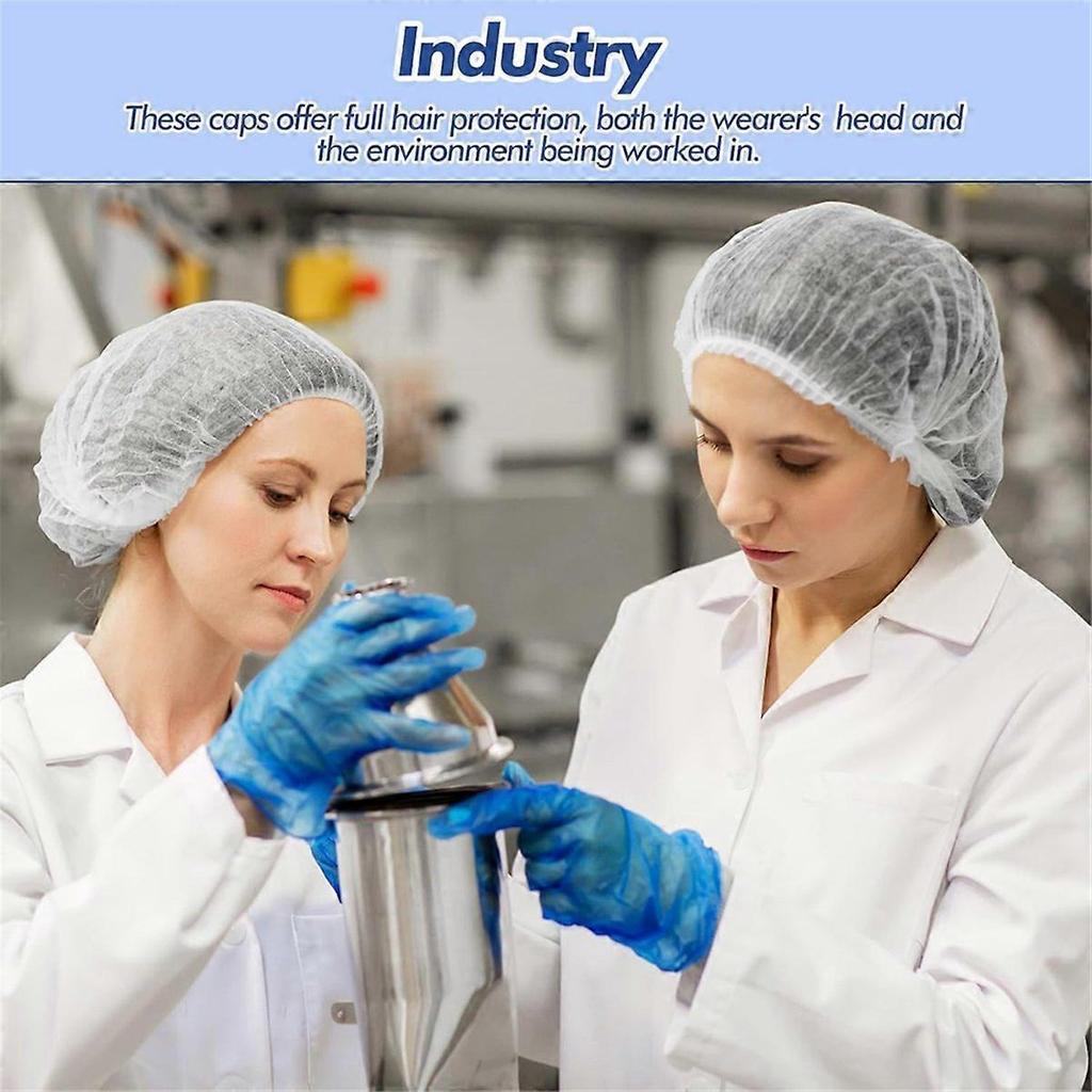 500 Pcs Disposable Bouffant Caps Bulk 21 Inches Disposable Caps for Hair Elastic Dust Cap Hairnets F