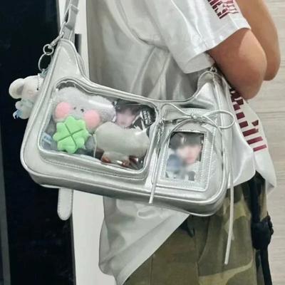 Y2k Harajuku Umhängetasche Damen Koreanisch Transparent Ita Bag Schule Umhängetasche Weiblich Japanischer Designer Preppy Handtasche Geldbörse