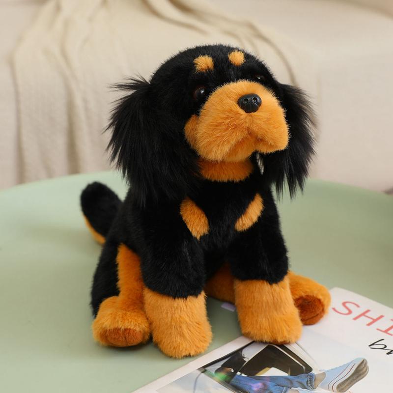 Simulatie Hond Dier Pop Knuffel Wit Pomeranian Zwart Tibetaanse Mastiff Pluche Speelgoed Gezelschap Verjaardagscadeau 24cm