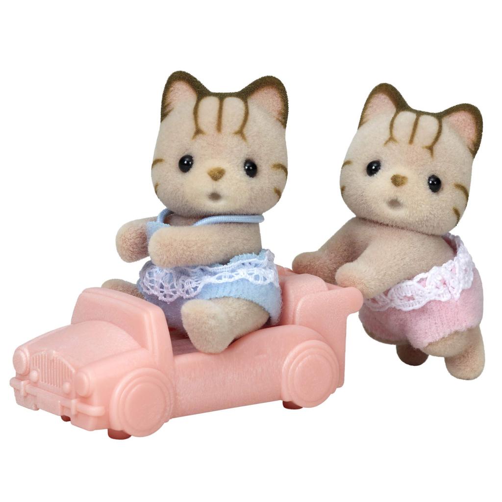 Sylvanian Families Dolls Cat ST Mark Ages 3 and Toy Sylvanian Epoch [Shima Twins] Ni-116 Certified, Up, Dollhouse, Families,