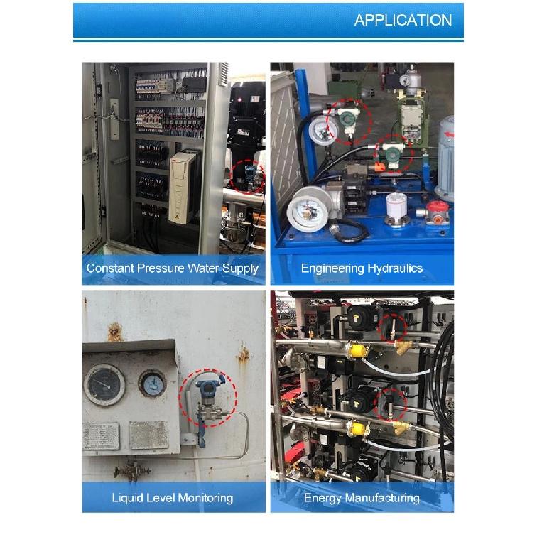 YBS80A Digital Pressure Gauge Pressure Transmitter 4-20mA RS485 M20x1.5 for Water Pump Hydraulic Level Monitoring