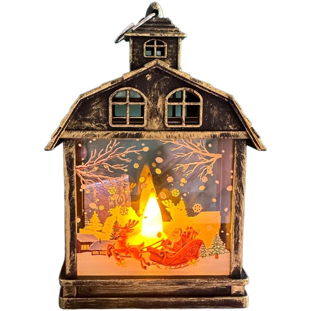 Classic Vintage Christmas LED Night Light for Tabletop and Hanging Tree Ornament with Soft Warm Light for Festive Home Decor