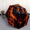 1pc Flaming Tiger Design Automatic Opening and Closing Umbrella - Lightweight 3-Fold Design, Suitable for Fans, Travel, Daily Use, Interesting Sh