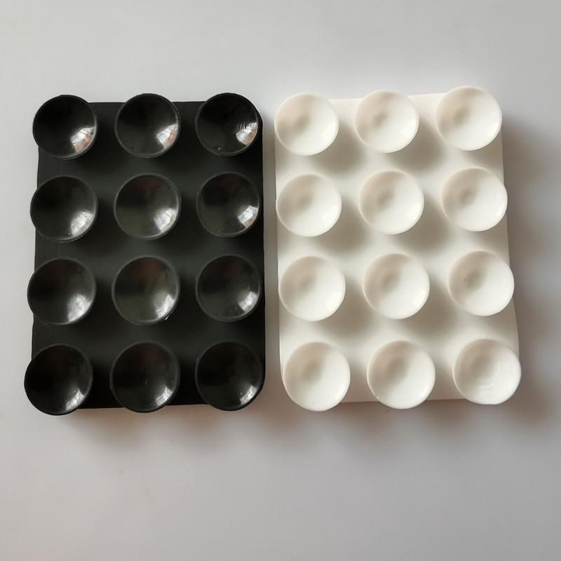 Silikonowa przyssawka do telefonów komórkowych - Kwadratowa, Jednostronna, Zestaw 12 szt.