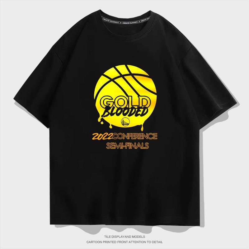 Warrior short-sleeved T-shirt men s and women s trendy brand European and American trend basketball sports loose cotton sports half-sleeved top XXS